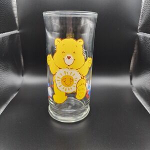 VTG Care Bears Funshine Bear Pizza Hut Limited Edition Collectors Glass 1983 GUC